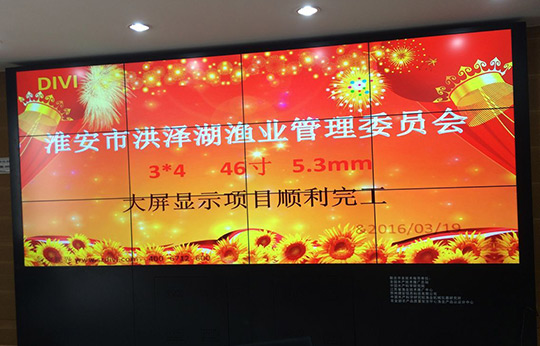 數(shù)字視界46寸拼接進駐洪澤湖漁業(yè)管理委員會