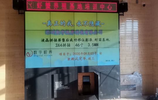 數(shù)字視界專業(yè)拼接屏系統(tǒng)制造商--彭澤蝦苗基地拼接屏